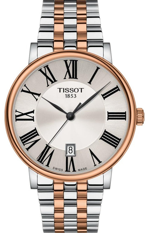 Tissot T Classic Carson Premium Silver Dial Two Tone Steel Strap Watch For Men - T122.410.22.033.00 Buy Now By Tissot
