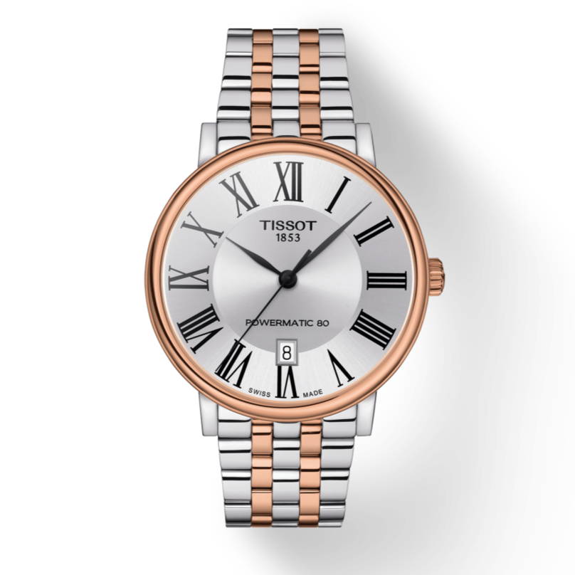 Tissot Carson Premium Powermatic 80 Silver Dial Two Tone Steel Strap Watch For Men - T122.407.22.033.00 Buy Now By Tissot