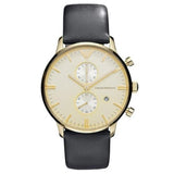 Emporio Armani Gianni Beige Dial Grey Leather Strap Watch For Men - AR0386 Buy Now By Emporio Armani