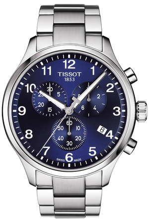Tissot T Sport Chrono XL Classic Blue Dial Silver Steel Strap Watch For Men - T116.617.11.047.01 Buy Now By Tissot