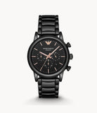 Emporio Armani Luigi Ceramic Chronograph Black Dial Black Strap Watch For Men - AR1509 Buy Now By Emporio Armani