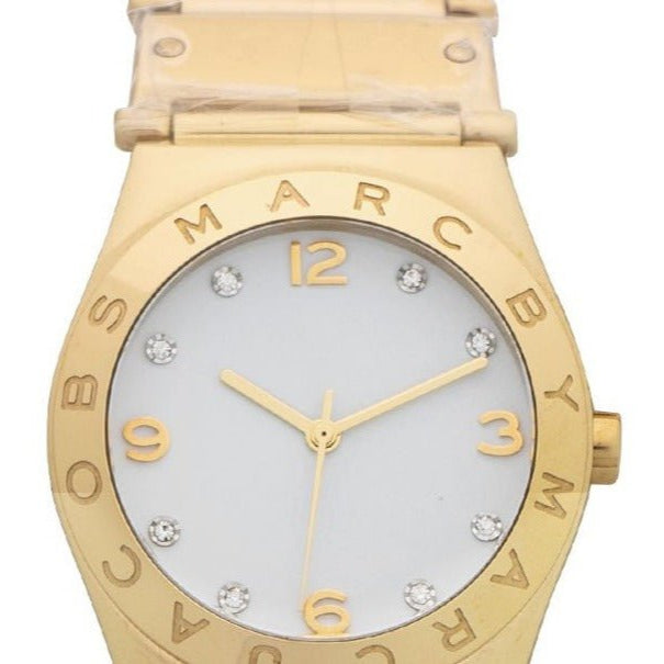 Marc Jacobs Amy White Dial Gold Steel Strap Watch for Women - MBM8519 Buy Now By Marc Jacobs