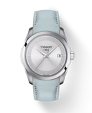 Tissot T Classic Couturier Silver Dial Light Blue Leather Strap Watch For Women - T035.210.16.031.02 Buy Now By Tissot