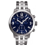 Tissot PRC 200 Chronograph Blue Dial Silver Steel Strap Watch For Men - T055.417.11.047.00 Buy Now By Tissot