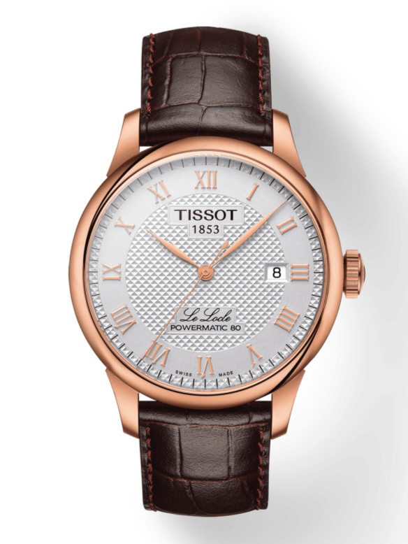 Tissot Le Locle Powermatic 80 Silver Dial Brown Leather Strap Watch For Men - T006.407.36.033.00 Buy Now By Tissot