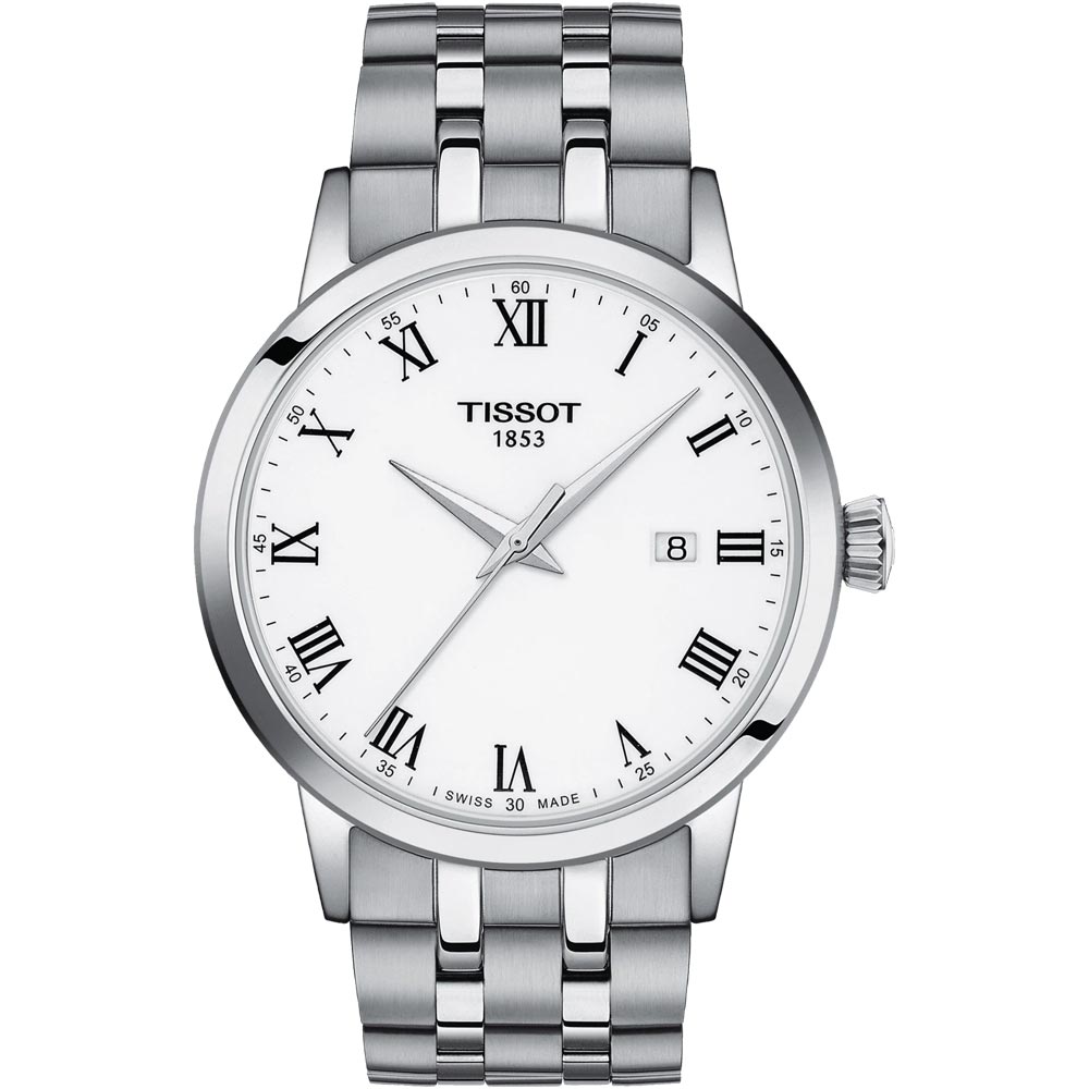 Tissot T Classic Dream White Dial Silver Steel Strap Watch For Men - T129.410.11.013.00 Buy Now By Tissot