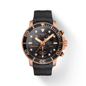 Tissot Seastar 1000 Chronograph Black Dial Black Rubber Strap Watch For Men - T120.417.37.051.00 Buy Now By Tissot