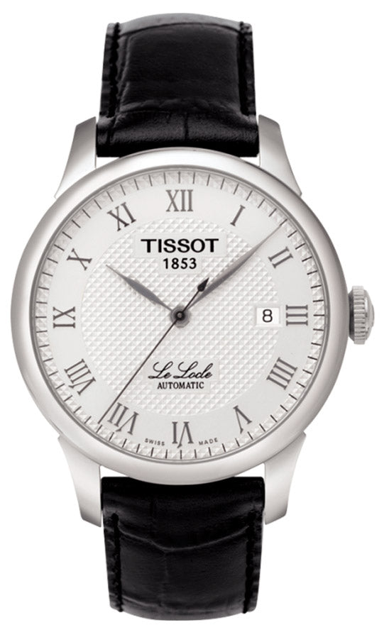 Tissot T Classic Le Locle Automatic Silver Dial Black Leather Strap Watch For Men - T41.1.423.33 Buy Now By Tissot