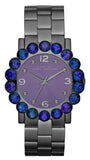 Marc Jacobs Amy Purple Dial Black Steel Strap Watch for Women - MBM3224 Buy Now By Marc Jacobs