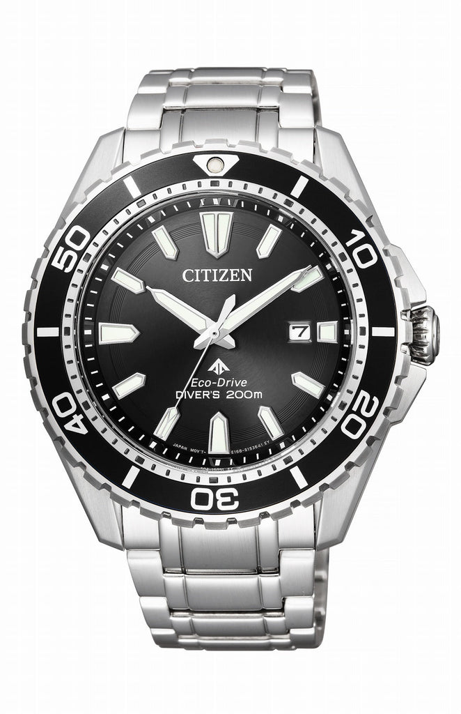 Citizen Promaster Diver Chronograph Black Dial Silver Steel Strap Watch For Men - BN0190-82E Buy Now By Citizen