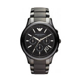 Emporio Armani Ceramica Chronograph Black Dial Black Strap Watch For Men - AR1452 Buy Now By Emporio Armani