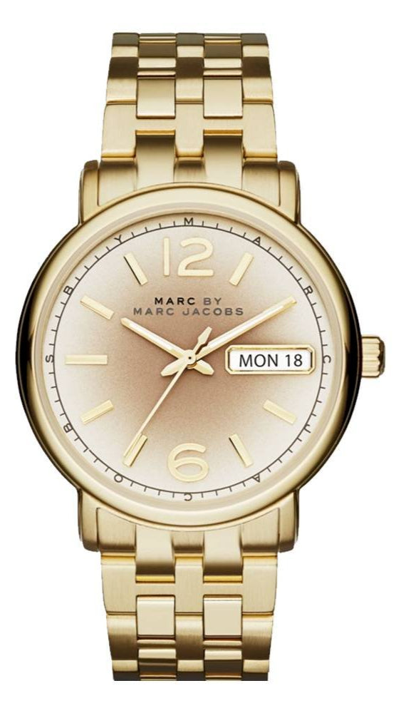 Marc Jacobs Fergus Gunmetal Grey Dial Gold Steel Strap Watch for Women - MBM3429 Buy Now By Marc Jacobs