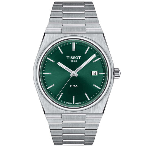 Tissot PRX Green Dial Silver Steel Strap Watch For Men - T137.410.11.091.00 Buy Now By Tissot