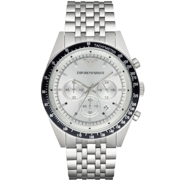 Emporio Armani Sportivo Chronograph Silver Dial Silver Steel Strap Watch For Men - AR6073 Buy Now By Emporio Armani