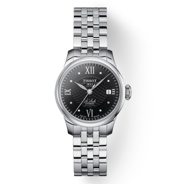 Tissot Le Locle Automatic Lady Black Dial Silver Steel Strap Watch For Women - T41.1.183.56 Buy Now By Tissot