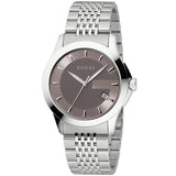 Gucci G Timeless Brown Dial Silver Steel Strap Watch For Women - YA126503 Buy Now By Gucci