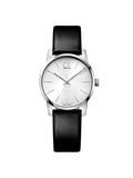 Calvin Klein City White Dial Black Leather Strap Watch For Men - K2G211C6 Buy Now By Calvin Klein