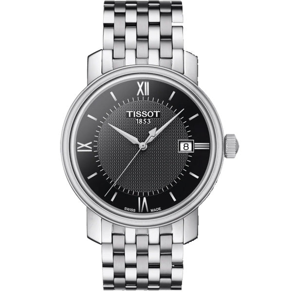 Tissot T Classic Bridgeport Black Dial Silver Steel Strap Watch For Men - T097.410.11.058.00 Buy Now By Tissot
