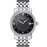 Tissot T Classic Bridgeport Black Dial Silver Steel Strap Watch For Men - T097.410.11.058.00 Buy Now By Tissot