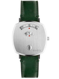 Gucci Grip Quartz Silver Dial Green Leather Strap Unisex Watch - YA157406 Buy Now By Gucci