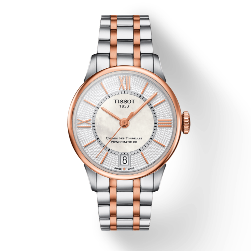 Tissot Chemin Des Tourelles Powermatic 80 Lady Silver Dial Two Tone Steel Strap Watch For Women - T099.207.22.118.02 Buy Now By Tissot