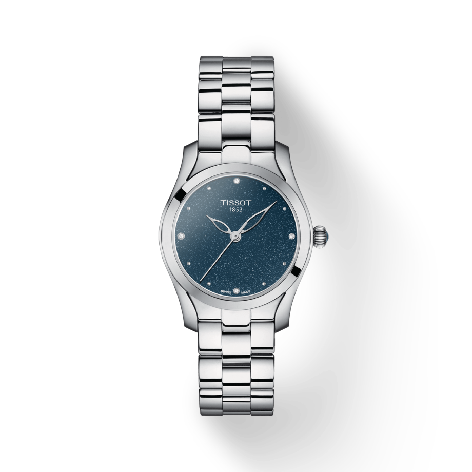 Tissot T Wave II Blue Dial Silver Steel Strap Watch For Women - T112.210.11.046.00 Buy Now By Tissot