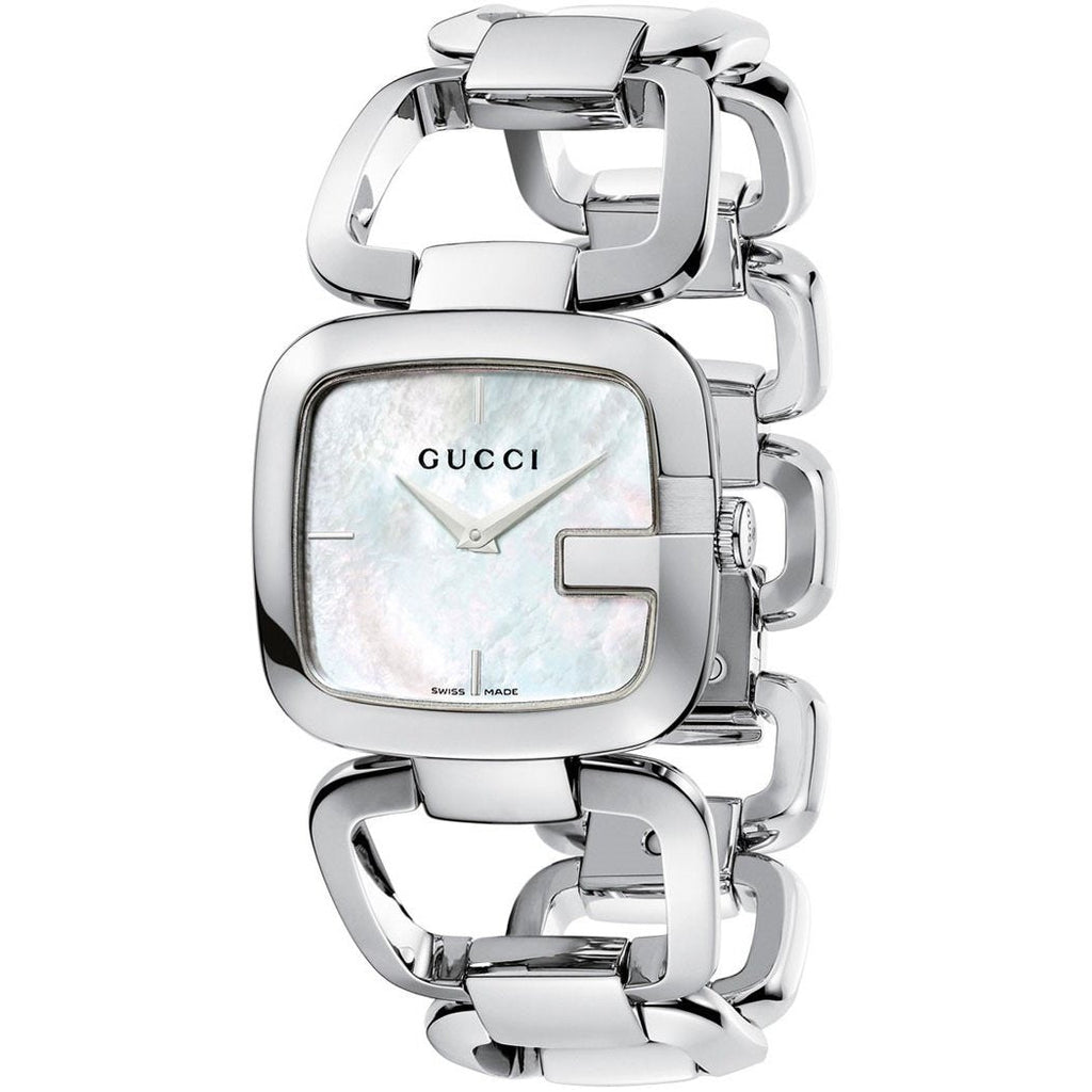 Gucci G-Class Mother of Pearl Dial Silver Steel Strap Watch For Women - YA125404 Buy Now By Gucci