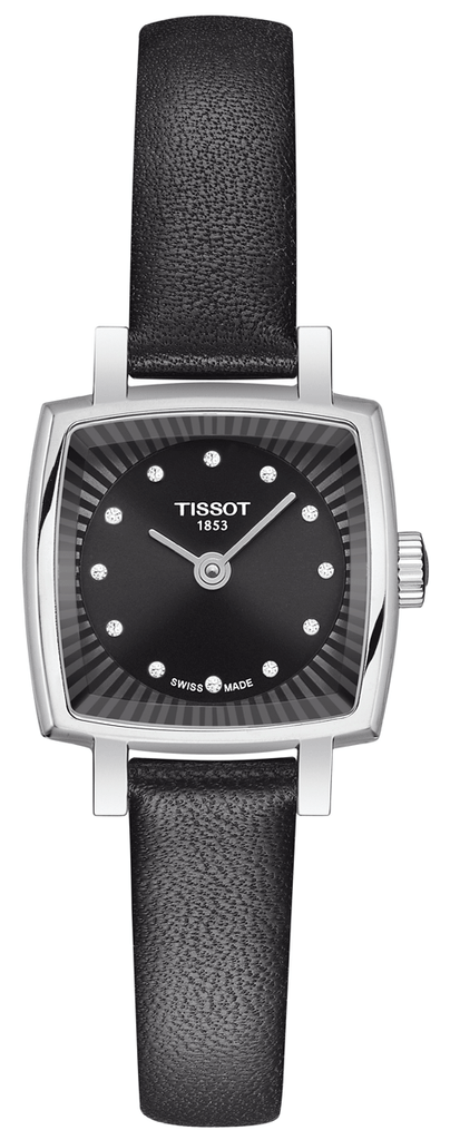 Tissot Lovely Square Quartz Diamonds Black Dial Black Leather Strap Watch For Women - T058.109.16.056.00 Buy Now By Tissot