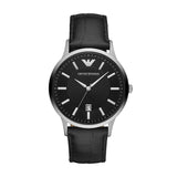 Emporio Armani Renato Black Dial Leather Strap Watch For Men - AR2411 Buy Now By Emporio Armani