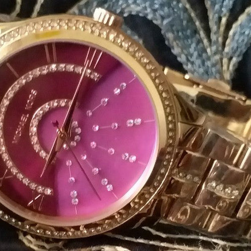 Michael Kors Lauryn Pink Dial Rose Gold Steel Strap Watch for Women - MK3722 Buy Now By Michael Kors