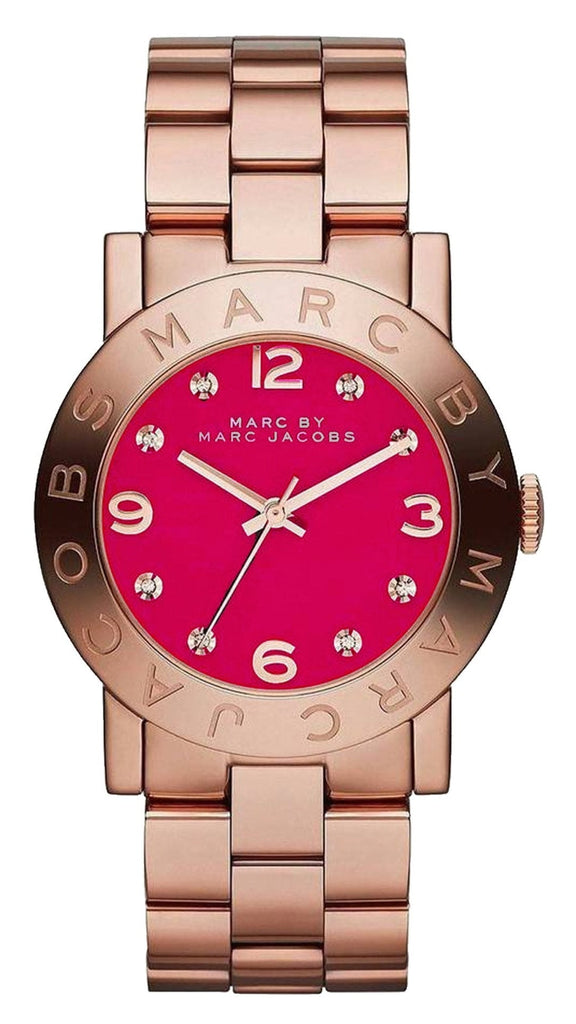 Marc Jacobs Amy Purple Dial Rose Gold Steel Strap Watch for Women - MBM8618 Buy Now By Marc Jacobs