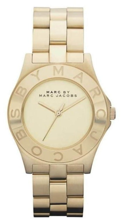 Marc Jacobs Blade Gold Dial Gold Steel Strap Watch for Women - MBM3126 Buy Now By Marc Jacobs