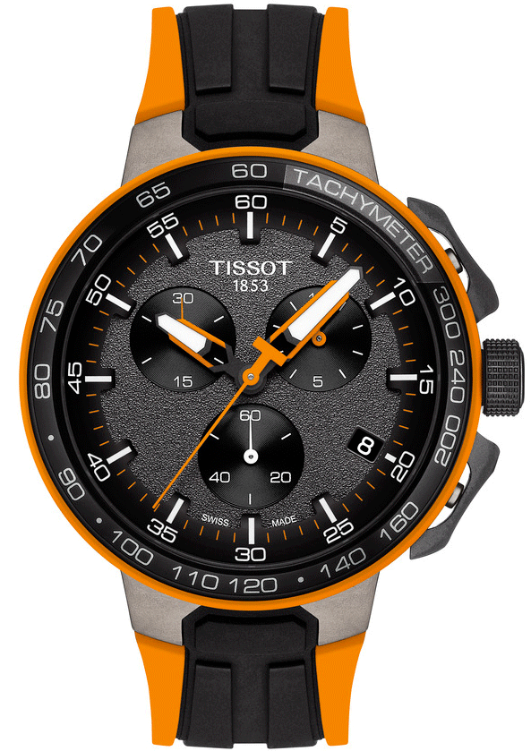 Tissot T Race Cycling Chronograph Black Dial Two Tone Rubber Strap Watch For Men - T111.417.37.441.04 Buy Now By Tissot