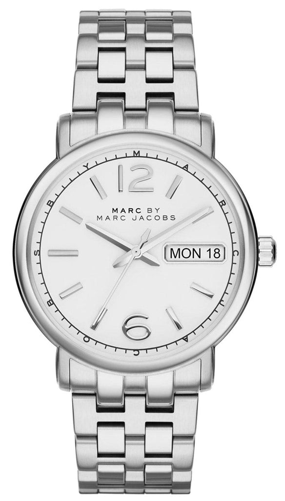 Marc Jacobs Fergus White Dial Silver Steel Strap Watch for Women - MBM8646 Buy Now By Marc Jacobs