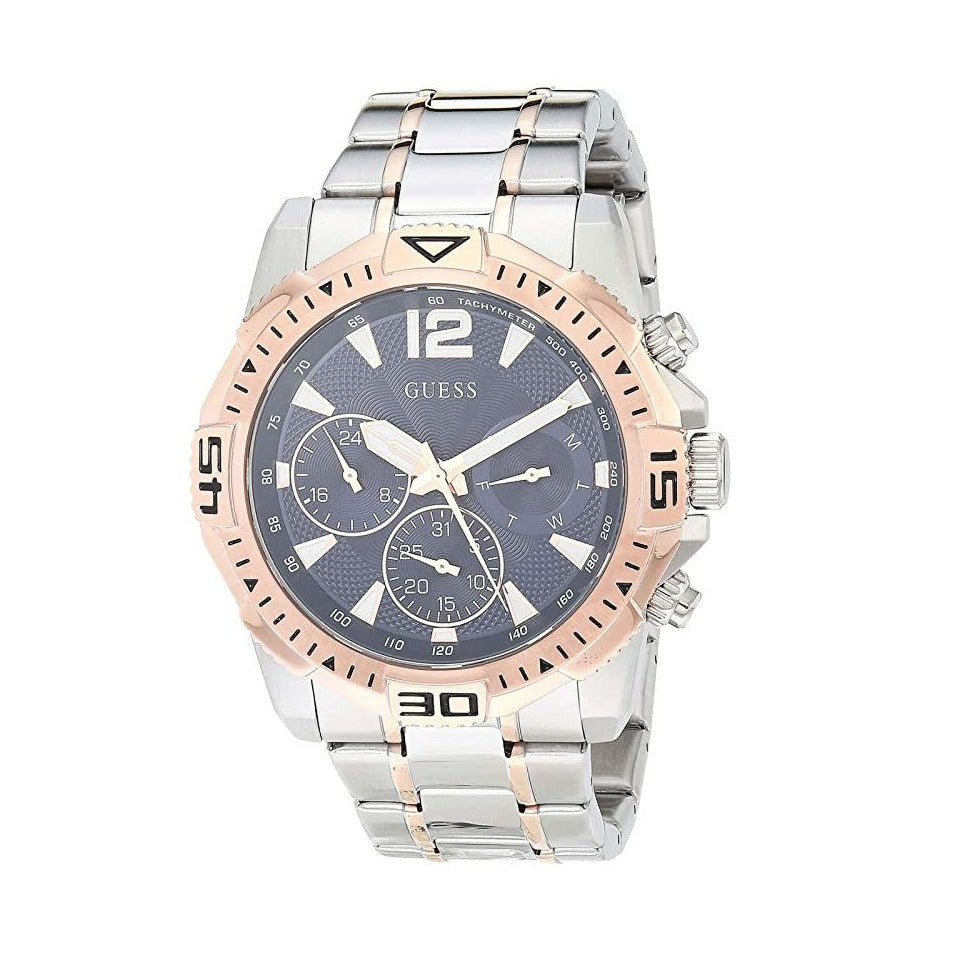 Guess Commander Chronograph Blue Dial Two Tone Steel Strap Watch for Men - GW0056G5 Buy Now By Guess