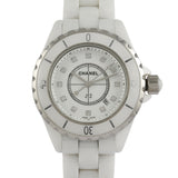 Chanel J12 Diamonds Ceramic White Dial White Steel Strap Watch for Women - J12 H1628 Buy Now By Chanel