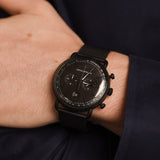 Emporio Armani Aviator Chronograph Black Dial Black Mesh Bracelet Watch For Men - AR11264 Buy Now By Emporio Armani