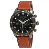 Movado Heritage Series 29mm Calendoplan Chronograph Black Dial Brown Leather Strap Watch For Men - 3650060 Buy Now By Movado