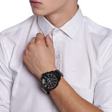 Diesel Mega Chief Chronograph Black Dial Black Steel Strap Watch For Men - DZ4318 Buy Now By Diesel