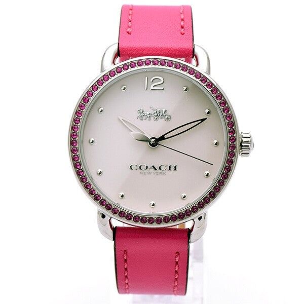 Coach Delancey White Dial Red Leather Strap Watch for Women - 14502879 Buy Now By Coach