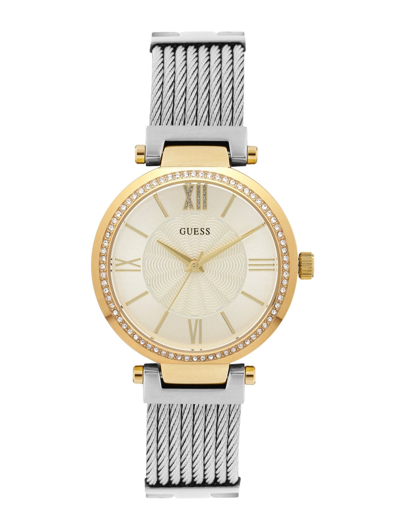 Guess Soho Diamonds Silver Dial Silver Mesh Bracelet Watch for Women - W0638L7 Buy Now By Guess