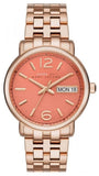 Marc Jacobs Fergus Orange Dial Rose Gold Steel Strap Watch for Women - MBM8648 Buy Now By Marc Jacobs