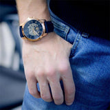 Fossil Grant Mechanical Blue Dial Blue Leather Strap Watch for Men - ME3054 Buy Now By Fossil