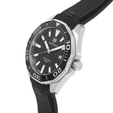 Tag Heuer Aquaracer Quartz Black Dial Black Rubber Strap Watch for Men - WAY101A.FT6141 Buy Now By Tag Heuer