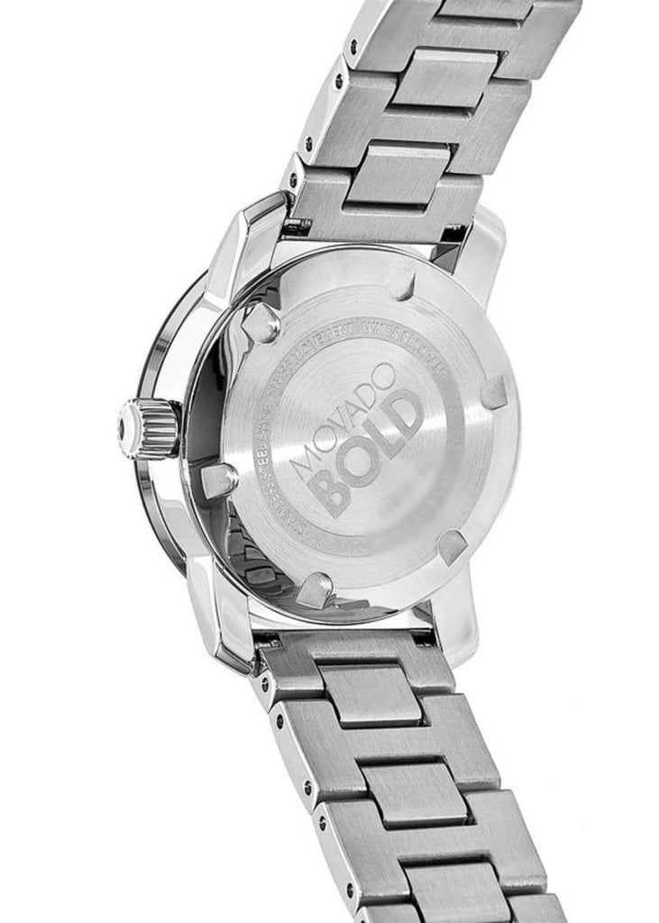 Movado Bold Crystal Dot Silver Dial Silver Steel Strap Watch For Women - 3600334 Buy Now By Movado