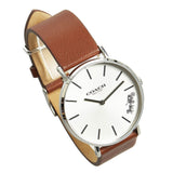 Coach Perry Silver Dial Brown Leather Strap Watch for Women - 14503120 Buy Now By Coach