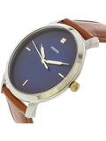 Fossil The Minimalist 3H Blue Dial Brown Leather Strap Watch for Men - FS5499 Buy Now By Fossil