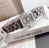 Emporio Armani Classic Diamonds Silver Dial Silver Steel Strap Watch For Women - AR3170 Buy Now By Emporio Armani