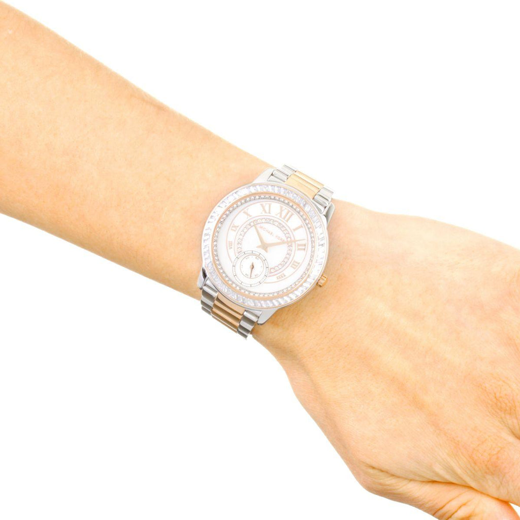 Michael Kors Madelyn Silver Dial Two Tone Steel Strap Watch for Women - MK6288 Buy Now By Michael Kors