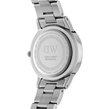 Daniel Wellington Iconic Link Black Dial Silver Steel Strap Watch for Women - DW00100204 Buy Now By Daniel Wellington